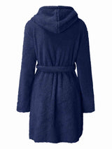 Tie Waist Hooded Robe