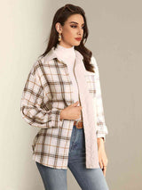 Plaid Collared Neck Button Down Shirt