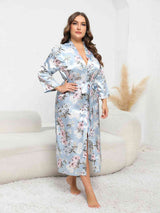 Plus Size Tie Waist Robe