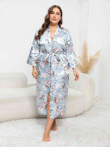 Plus Size Tie Waist Robe