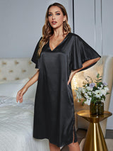 V-Neck Flutter Sleeve Night Dress - DeliveringBody