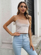 Straight Neck Cropped Cami