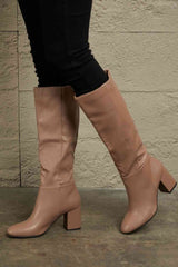 Leather High Heel Boots