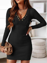 Long Sleeve Ribbed Dress