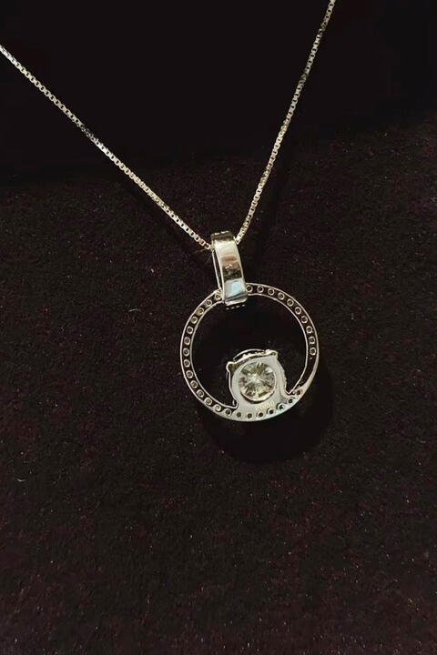 1 Carat Moissanite 925 Sterling Silver Necklace