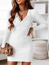 Long Sleeve Ribbed Dress